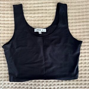Love J Sleek Black Tank Top